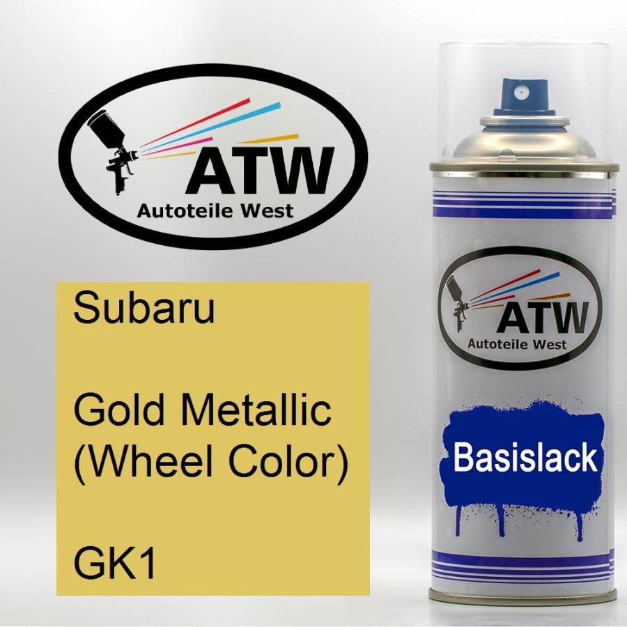 Subaru, Gold Metallic (Wheel Color), GK1: 400ml Sprühdose, von ATW Autoteile West.